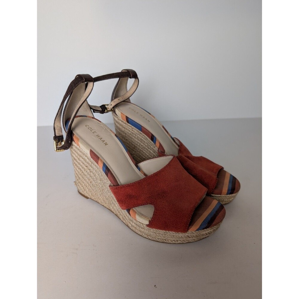 Cole Haan Wedge Heels Giselle Hi Espadrille Multi-Color Sandal Women's 7B